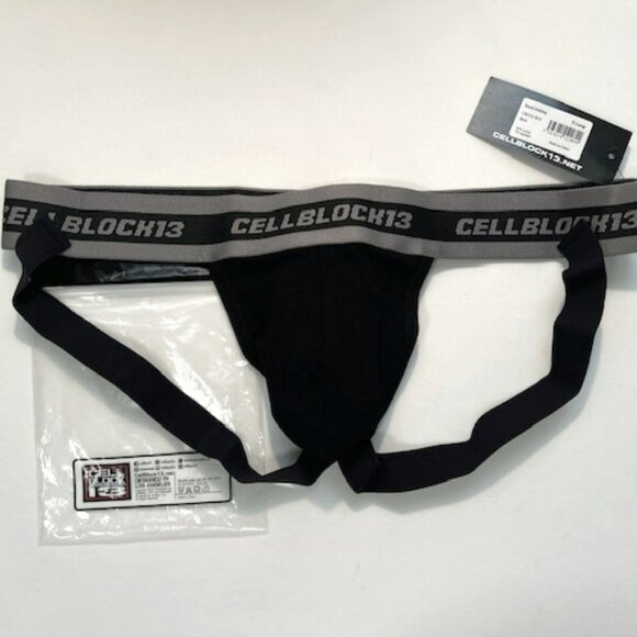 CellBlock 13  Rascal Rayon Blend Athletic Supporter - Black/Gray - Jockstrap - Picture 4 of 14